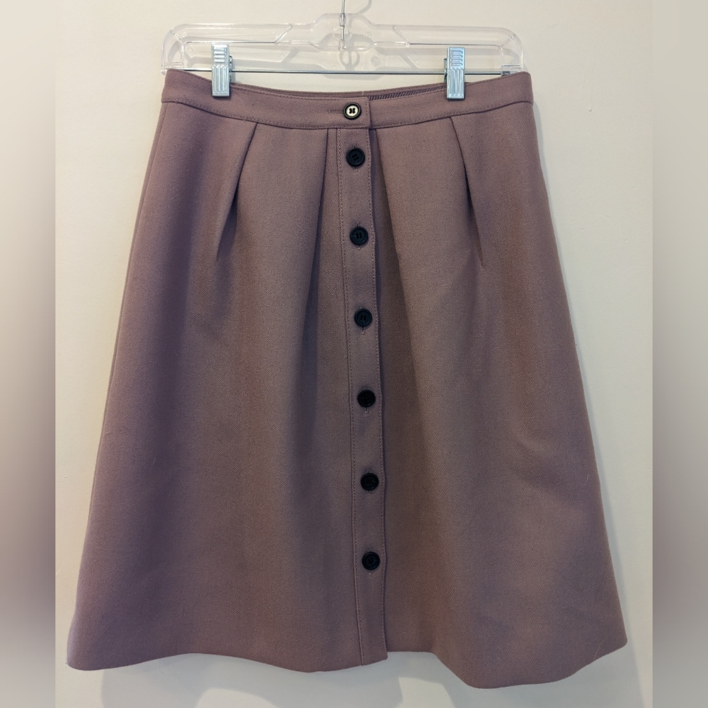 J. Crew Dusty Mauve Wool Skirt
